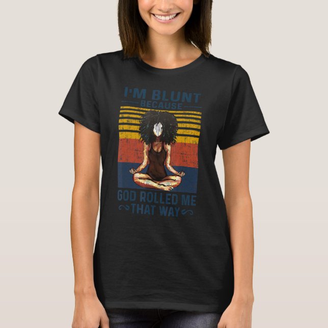 Yoga Black Girl T-Shirt (Front)
