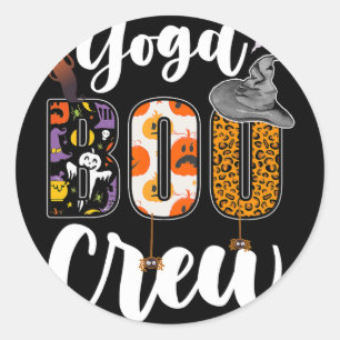 Yoga Boo Crew Halloween Matching Yogi Classic Round Sticker