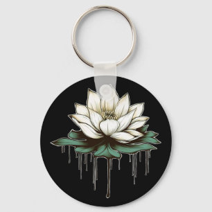 Yoga Botanical Lotus Spiritual Keychain