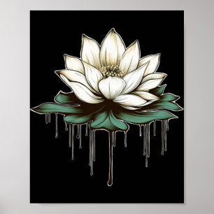 Yoga Botanical Lotus Spiritual Poster