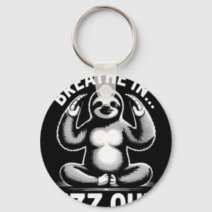 Yoga Breathe In Zzz Out Sloth _5 Keychain