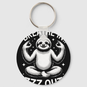 Yoga Breathe In Zzz Out Sloth _6 Keychain