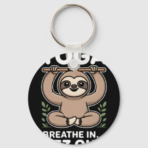 Yoga Breathe In Zzz Out Sloth _7  Keychain