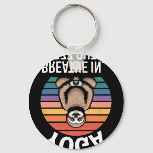 Yoga Breathe In Zzz Out Sloth _8 Keychain