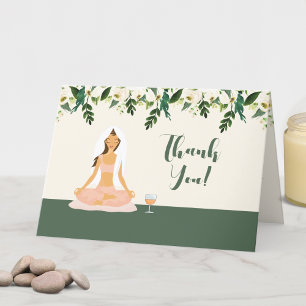 Yoga Bride Mimosa Bridal Shower Thank You 