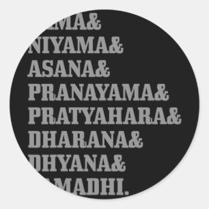 Yoga Buddhism Hinduism Sanskrit Buddha Yogi Spirit Classic Round Sticker
