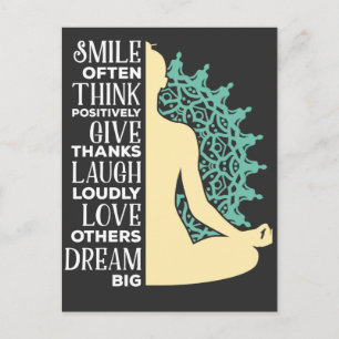 Yoga Buddhist Meditation Quote Zen Buddhism Postcard