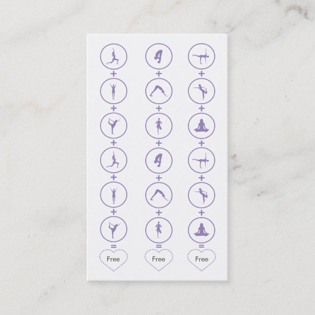 Yoga Business Card Class Pass (Front)