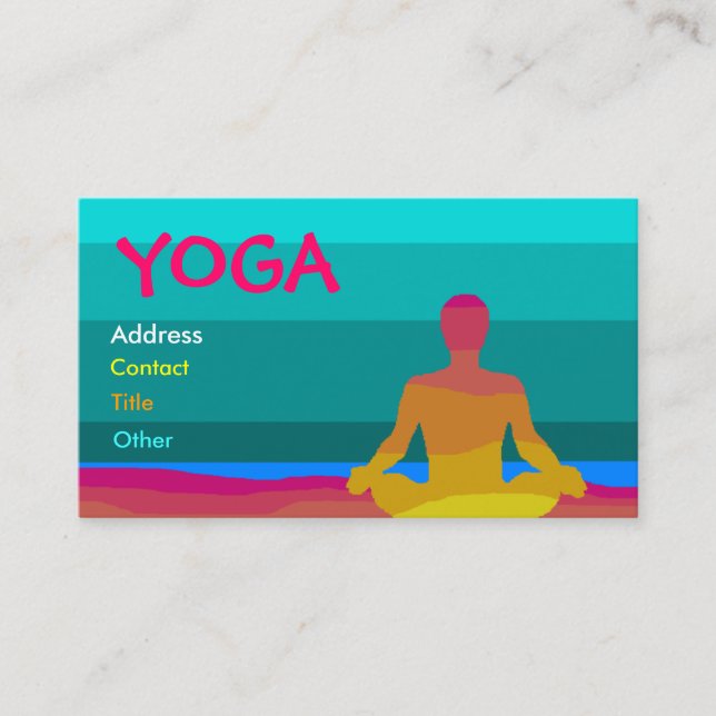 Yoga Business Card - Customized (Front)