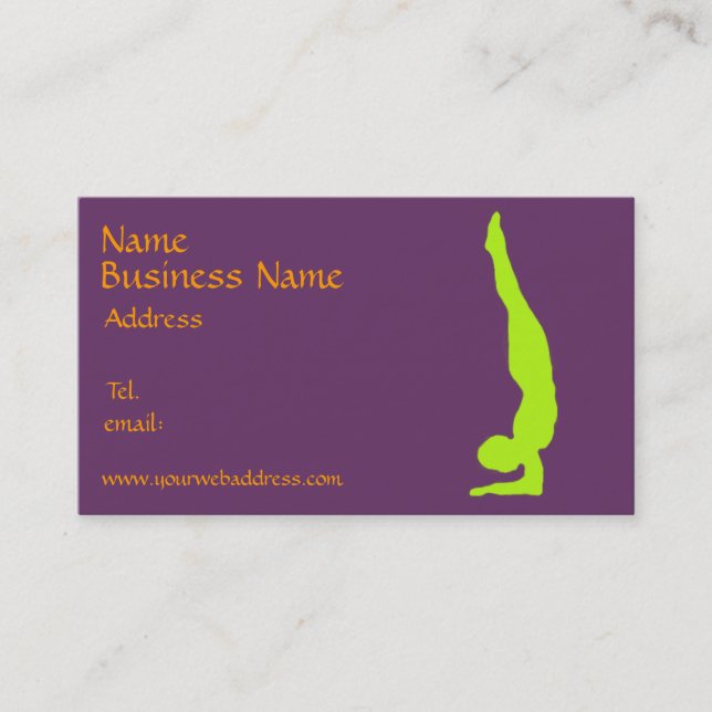 yoga business card fully customizable (Front)