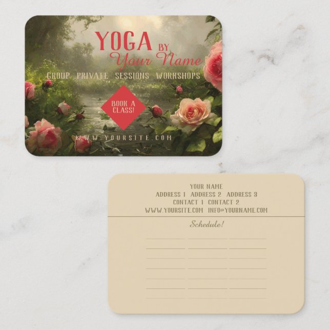 YOGA - Carte de visite (Devant / Derrière)