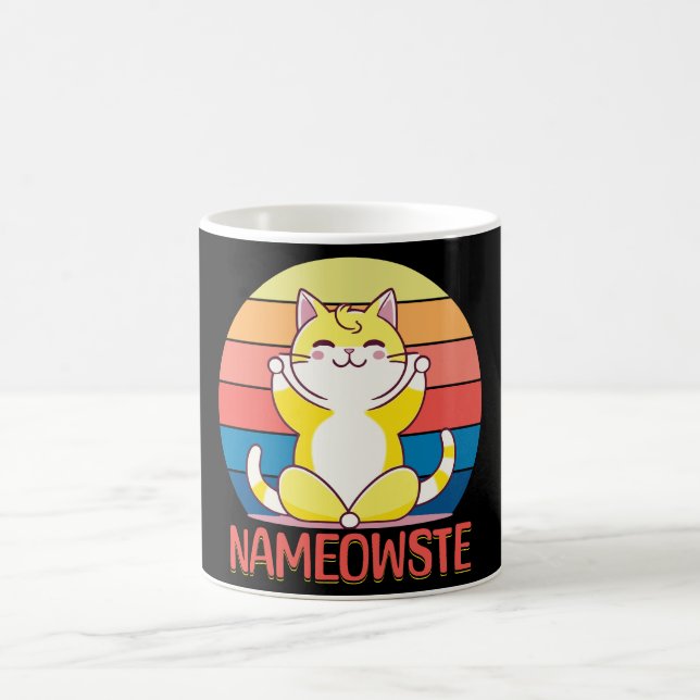 Yoga cat coffee mug (Center)