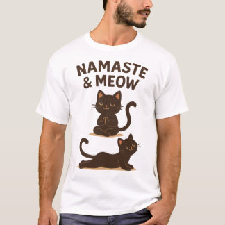 Yoga Cat Design – Namaste & Meow Tee