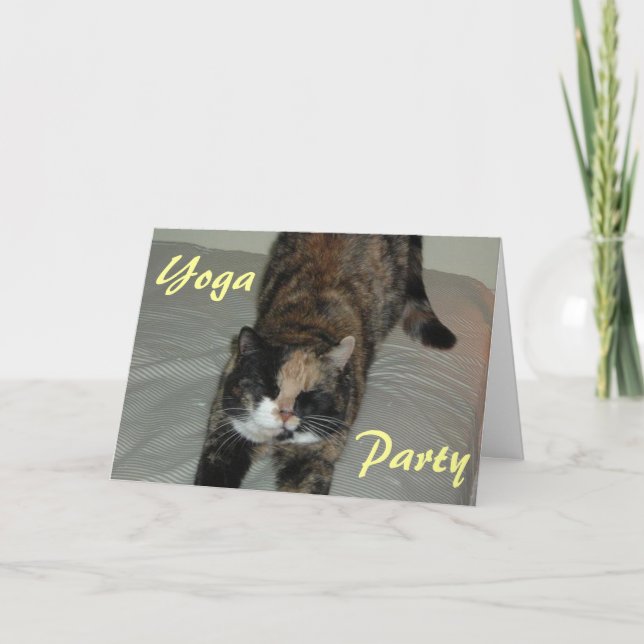 Yoga Cat Invitation (Front)