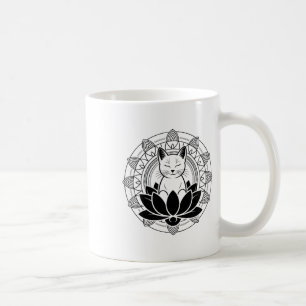 Yoga Cat Lotus Flower Mindfulness Meditation Tee Coffee Mug