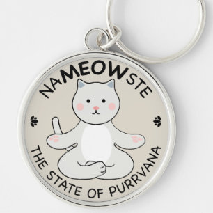 Yoga Cat - Namaste Keychain