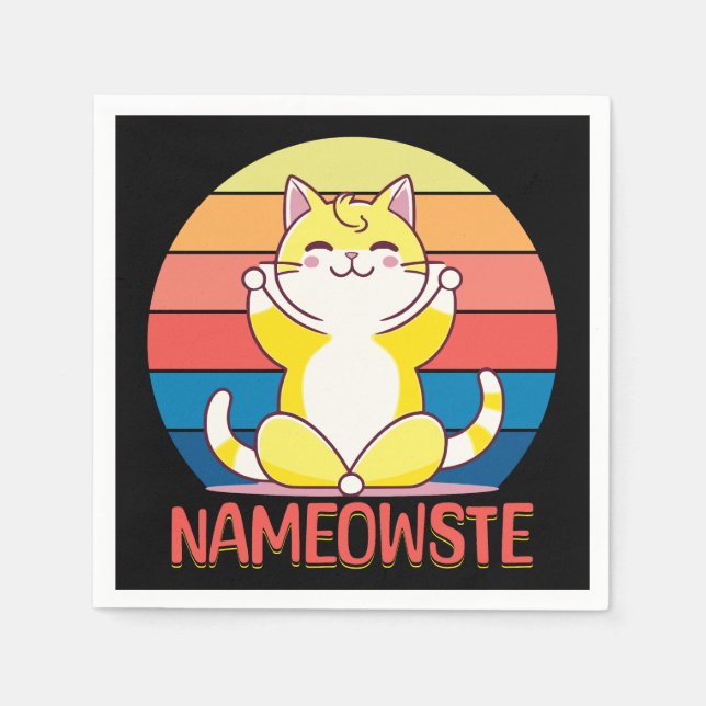 Yoga cat napkin (Front)