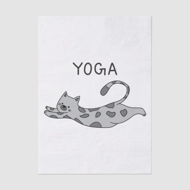 Yoga Cat Tissue Paper (Front)