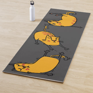 Yoga Cats Grey  Yoga Mat