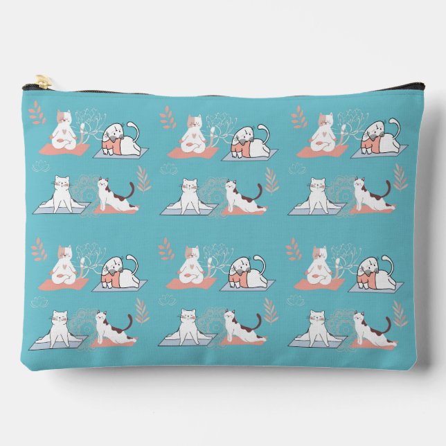  Yoga Cats Lotus Accessory Pouch (Front)