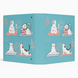 Yoga Cats Lotus Binder