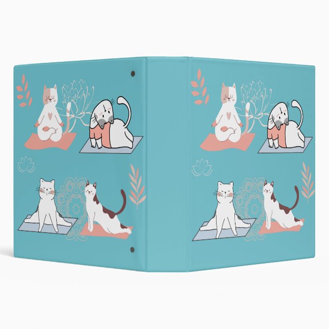 Yoga Cats Lotus Binder (Background)