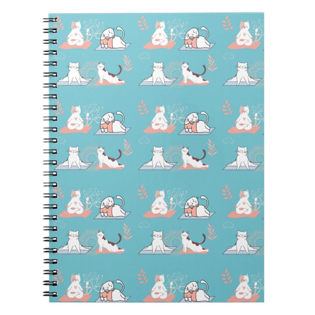 Yoga Cats Lotus Notebook (Front)