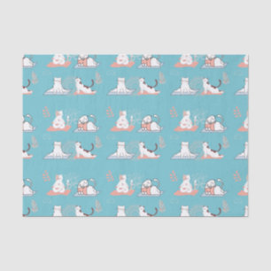 Yoga Cats Lotus Tissue Paper
