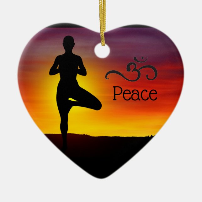 Yoga Ceramic Ornament (Front)