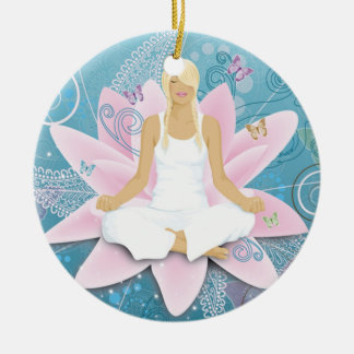 Yoga Ceramic Ornament