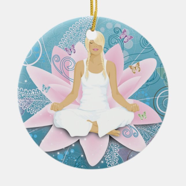 Yoga Ceramic Ornament (Front)