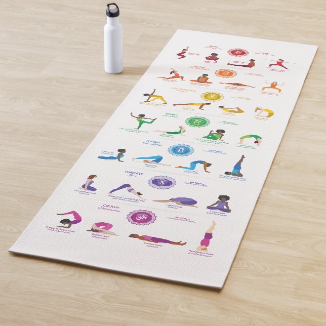 Yoga Chakra Pose Yoga Mat - 74wb (In Situ)