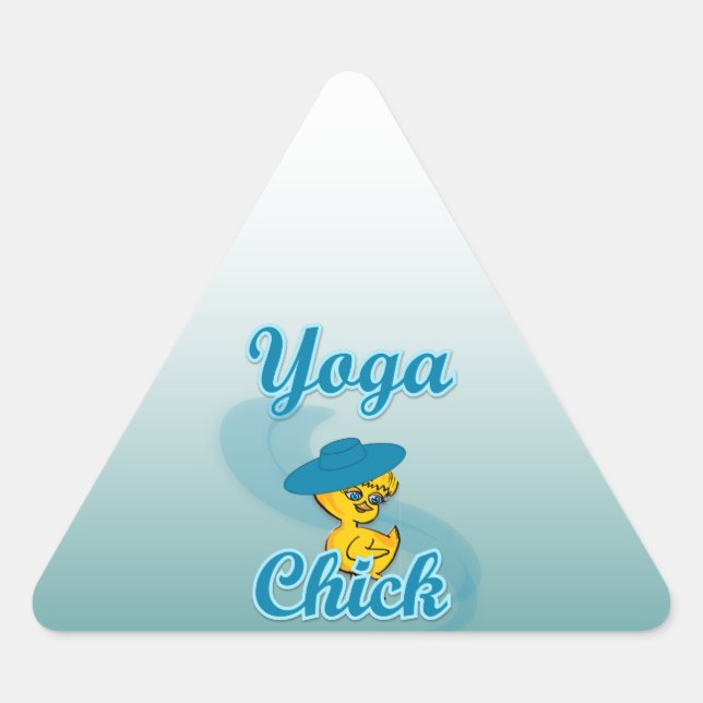 Yoga Chick #3 Triangle Sticker (Front)