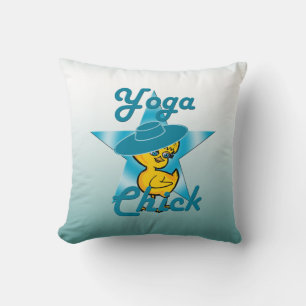 Yoga Chick #7 Throw Pillow