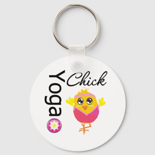 Yoga Chick Keychain (Front)