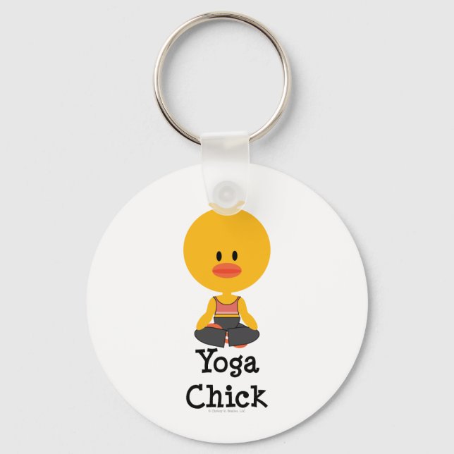 Yoga Chick Keychain (Front)