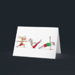 Yoga Christmas Card<br><div class="desc">This fun Christmas card shows how Santa and the gang train all year long for the big day!</div>