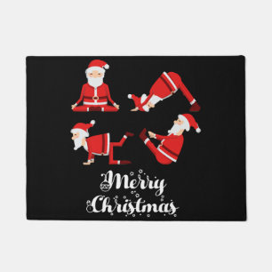 Yoga Christmas Fitness Doormat