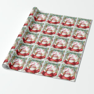 Yoga Christmas Santa Claus instructor  Wrapping Paper