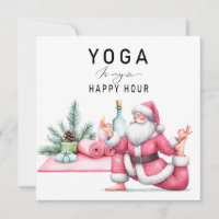 Yoga Christmas Santa Claus Posing 