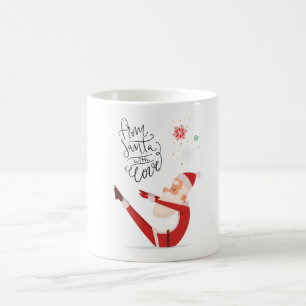 Yoga Christmas Santa Claus posing Yoga Coffee Mug