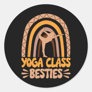 Yoga Cl Besties Bff Best Friends Bestie Classic Round Sticker