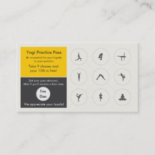 Yoga Class Business Card loyalty card