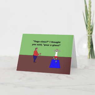 yoga class pour a glass card