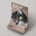 Yoga Classes Neutral Beige Photo Personal Trainer Flyer<br><div class="desc">Promote your trainer services or workout classes with this modern Fitness Flyer design. Featuring a stylish neutral beige design with space for one photo, your logo, tag line or heading, custom text as well as a promotional offer. You can edit all text and colours to create custom gym marketing flyers...</div>