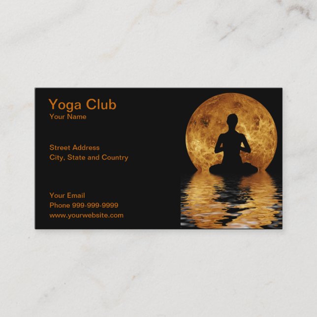 yoga club business card (Front)