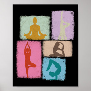 Yoga Collage Yogi Mom Women Instructor Youth Girl Poster