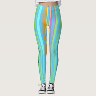 YOGA Colourful Stripes Pattern Legging