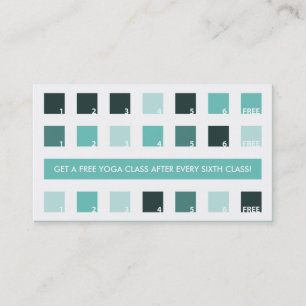YOGA customer appreciation (mod squares) Loyalty Card