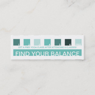 YOGA customer appreciation (mod squares) Loyalty Card